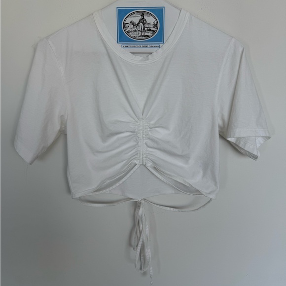 A.L.C. Jane Tie Front Crop Top - Picture 2 of 5